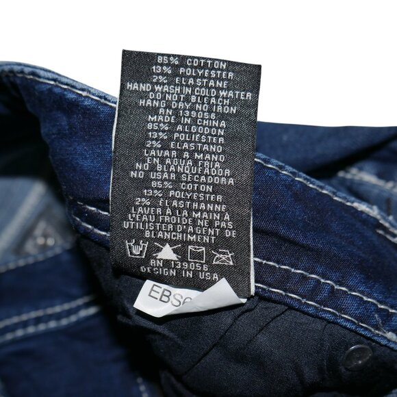 Grace In LA Womens Bootcut Jeans Size 28 x 33 Sequin Feather Embroidered NWT - Picture 7 of 11